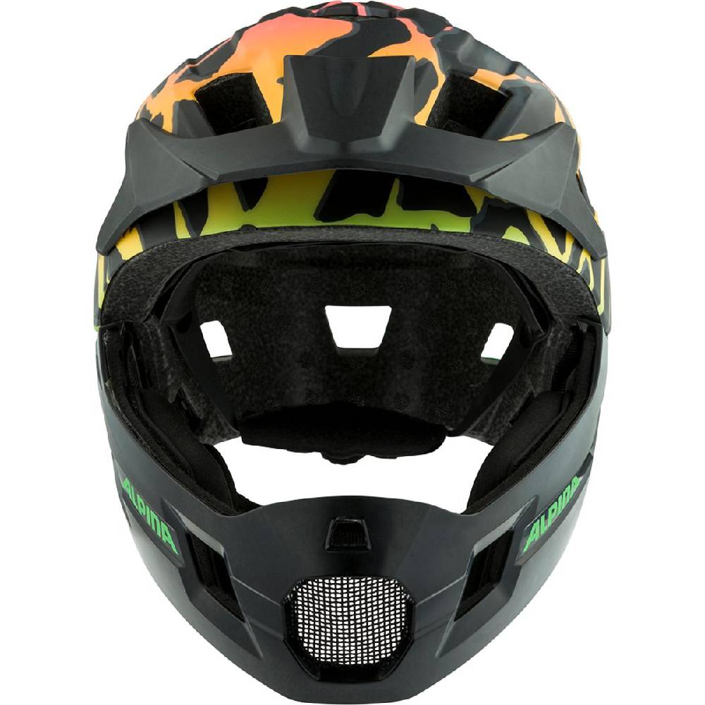 Alpina Rupi Kinder Velohelm Fullface fading neon